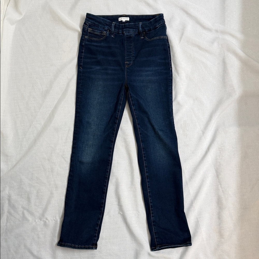 Good American Size 3 Dark Blue Skinny Jeans